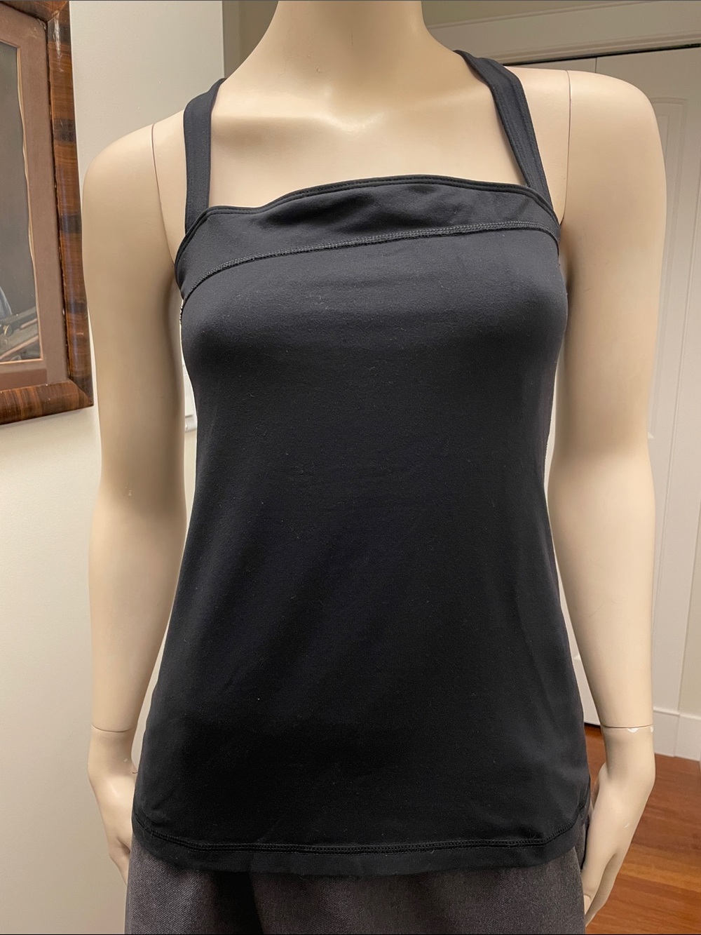 lululemon athletica Black Square-Neck Tank
